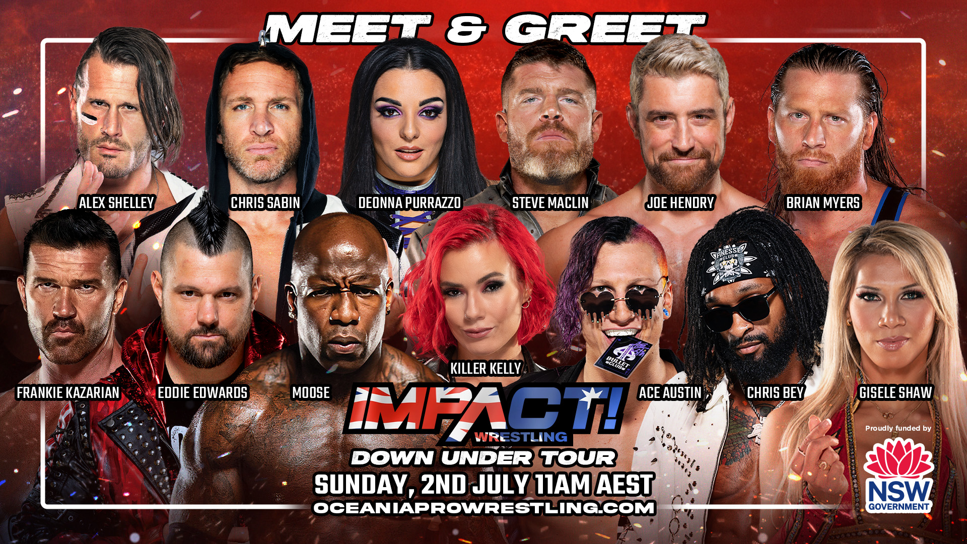 IMPACT Wrestling Downunder Talent announcements, Australian showcase